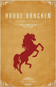 a poster with a horse on it that says house bracken, short to fully