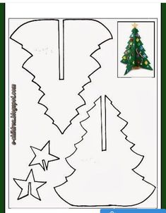 a paper cut out of a christmas tree