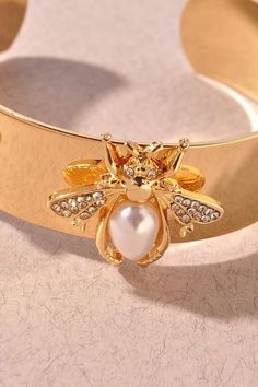 Gold Cuff Bee Bracelet Bee Bracelet, Edgy Jewelry, Bee Jewelry, Gold Bracelets, Gold Cuffs, Cuff Bracelet, Cuff Bracelets, Bee, Cuff