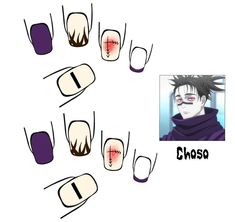 jjk x choso #choso #chosoedit #chosojujutsukaisen #chosojjk #jjk #jujutsukaisen #Viral #manga #mangaart #Anime #foryou #fypシ #呪術廻戦 #art #drawing #painting Nails Jujutsu Kaisen Choso, Jjk Nails Designs, Jujutsu Kaisen Nails, Jjk Nails, Beginner Nail Designs, Nail Piercing, Teal Nails, Beauty Hacks Nails