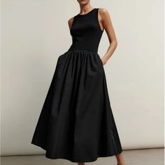 Reposhing This Item I Purchased From @Kdbroaddus. Love It, But It Runs Slightly Big. Questions? Leave A Comment Below! Ribbed Maxi Dress, Maxi Skirt Outfits, Black Dress Outfits, Womenswear Fashion, Fashion Me, Luxury Dresses, Cotton Skirt, Mode Inspiration, Favorite Dress