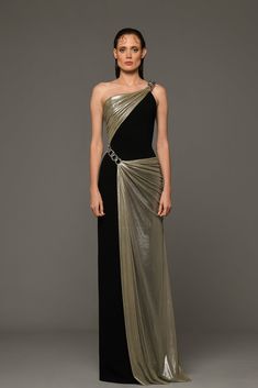 Marchesa Couture, Silver Silk, Midi Dress Style, Long Midi Dress, Statement Dress, Draped Dress, Silver Dress, Crepe Dress, Black Maxi Dress