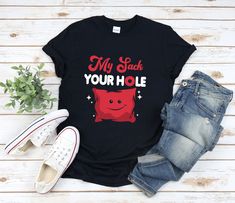 "* All shirts are unisex. * Product measurements may vary by up to 2 inches. * All Designs are originally made by myself or my team.  Cornhole shirt with the quote \"My Sack Your Hole\" is a fun gift for men and women!  To see more designs of your topic Cornhole you can search & find them in my store:   https://www.etsy.com/shop/Retailorie  You find there also an announcement if the shipping & production times change :) my sack your hole,cornhole humor,funny adult shirts,adult humor shirt,funny cornhole,cornhole shirt,corn hole shirts,bean bag shirts,funbag,board game shirt,cornhole tournament,cornhole sports,cornhole player," Cornhole Shirts Funny, Cornhole Shirts, Cornhole Tournament, Funny Adult Shirts, Gaming Shirt, Best Gifts For Men, Humor Funny, Shirts For Men, Adult Outfits