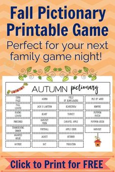 an autumn printable game for kids to play