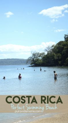 people swimming in the water at costa rica beach