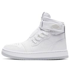 The Air Jordan 1 Nova XX EP 'White' is a stylish and comfortable sneaker that is perfect for everyday wear. It features a 1/2 sleeve construction for a snug fit, and an Air-Sole unit in the heel for lightweight cushioning. This sneaker is inspired by the classic Air Jordan 1 silhouette and is part of the Nova XX series. The white upper is complemented by black accents, creating a timeless look. The rubber sole ensures maximum grip and durability. The Air Jordan 1 Nova XX EP 'White' is the perfec Sleeve Construction, Wmns Air Jordan 1, Perfect Sneakers, Retro Women, Comfortable Sneakers, Black Accents, Air Jordan 1, Jordan 1, Snug Fit