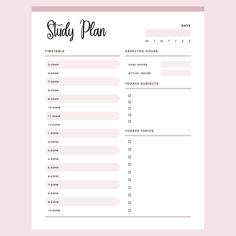 Printable Study Planner Timetable For Students, University Schedule, Planner For School, Study Schedule Template, Study Timetable, Timetable Template, Assignment Planner, School Timetable