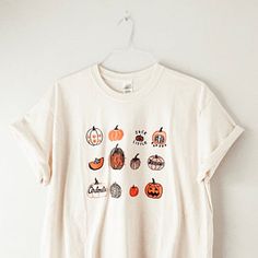 Pumpkin T-Shirt Halloween Shirt Screen print shirt Foodie | Etsy Casual White Hand-printed Top, Fall White Printed T-shirt, White Screen Print Shirt For Fall, Halloween Printed Cotton Top, Printed Cotton Halloween Tops, Fall Printed Cotton T-shirt, Printed Cotton T-shirt For Fall, Fall Cotton Printed T-shirt, White T-shirt With Screen Print For Fall