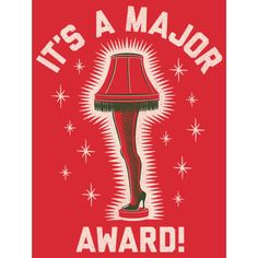 it's a major award t - shirt design with a red lamp and stars