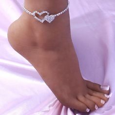 Summer Beach Accessories, Heart Ankle Bracelet, Summer Accessories Beach, Heart Anklet, Bracelet Summer, Ankle Jewelry, Personal Things, Wedding Venues Beach