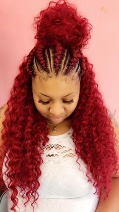 @batenchyk Cornrow Ponytail Updo, Cornrow Ponytail, Crochet Hairstyles, Ponytail Updo, Girls Hairstyles Braids, Braids For Black Hair