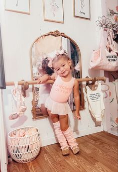 Ballet ballerina dance dancer baby toddler girl Toddler Dance Outfit, Ballerina Room Ideas, Ballerina Room Ideas Daughters, Toddler Ballet Outfit, Ballerina Room Decor Ideas, Ballerina Toddler Room, Ballerina Nursery Baby Girl, Toddler Ballerina, Ballet Baby Girl