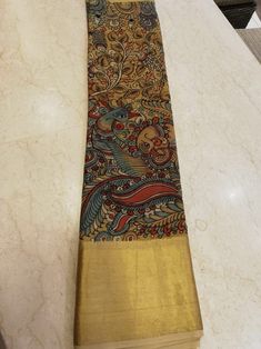 Kalamkari Kanchipattu Sarees, Regular Sarees, Kanchipattu Sarees, Elegant Sarees, Saree Drape, Kasavu Saree, Kanchi Sarees