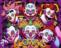 an image of clowns with the words clowns on them