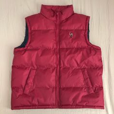 Brand New Without Tags. Casual Burgundy Winter Outerwear, Casual Red Winter Outerwear, Pink Fitted Vest For Winter, Casual Pink Sleeveless Outerwear, Pink Sleeveless Outerwear For Fall, Sleeveless Pink Outerwear For Fall, Casual Red Outerwear For Cold Weather, Casual Pink Winter Vest, Pink Casual Winter Vest