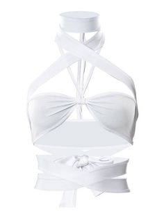 ⚡️Buy Strap Detail Crop Halter Cami Top White S under $13.00 in Tops&Tees Online. Style: Street. Color: White. Fabric Content: Polyester, Cotton, Spandex. Fit Type: Slim fit. Neckline: Halterneck. Sleeve Length: Sleeveless. Design: Adjustable Tie Strap Detail. ✓2022 SPRING DROPS✓Free Shipping on all orders over $69 USD.. Check reviews and order Strap Detail Crop Halter Cami Top today. Halter Cami Top, Strappy Crop Top, Backless Crop Top, Bodycon Floral Dress, Preppy Aesthetic, Cut Out Design, Crop Top Blouse, White Crop Top, White Fabric