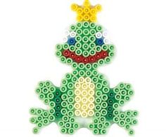 the frog is made out of legos and has a crown on it's head