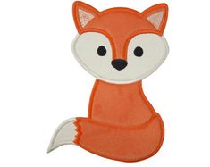 Boy Fox Patch - Sew Lucky Embroidery Fox Applique, Iron On Embroidered Patches, Soft Orange, Sew On Patch, Orange Fabric, Iron On Patch, Sew On Patches, Sew On, Embroidered Patch