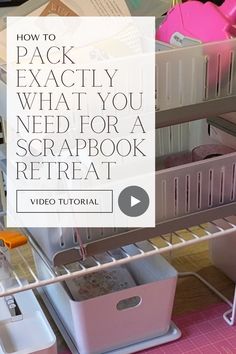 an open refrigerator with the words how to pack exactly what you need for a scrapbook treat