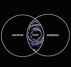 two intersecting circles with the words disppline, flow and subpreender