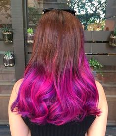 20 Dip Dye Hair Ideas – Delight for All! Dye Hair Ideas, Purple Dip Dye, Pink Dip, Pink Dip Dye, Ombre Blond, Dyed Hair Purple