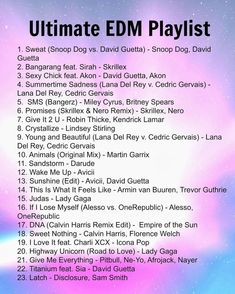 the ultimate edm playlist