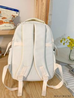 BagForLove - Classic Preppy Backpack with Medium Letter Patch Decor - Timeless and Stylish Product Description Color Beige Strap Type Adjustable Composition 100% Nylon Pattern Type Letter Material Polyamide Closure Type Flap Type Classic Backpack Details Pictures Similar Products h2 { text-align: center; } /* æ¢è¡ */ li{ white-space: normal; word-break: break-all; word-wrap: break-word; } .red-box { width: 100%; display: flex; flex-direction: row; flex-wrap: wrap; justify-content: center; } .red-box > div { width: 190px; height: 250px; margin: 10px; } .red-box > div > a > img { width: 190px; height: 250px; } .size-box { width: 100%; margin: auto; white-space: nowrap; } .table { border-collapse: collapse; border-spacing: 0; width: 100%; table-layout: fixed; } tr, td, th { border: 1px soli Trendy White Canvas Backpack, White Canvas Backpack For Back To School, White Canvas Backpack For Daily Use, Casual Cream Backpack For School, Casual White Backpack With Adjustable Straps, Casual Cream Backpack With Adjustable Strap, Preppy Backpack, Classic Preppy, Word Wrap