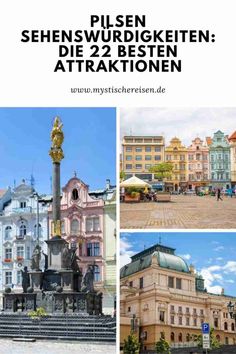 the front cover of a travel brochure with pictures of different buildings in germany