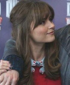 Jenna Coleman Hair, Bangs Highlights, Fringe Hair, Thick Hair Styles Medium, Jenna Louise Coleman, Clara Oswald, Haircut Inspiration, Backstage Runway, Jenna Coleman