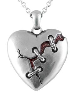 Cure For A Broken Heart Necklace by Controse (Silver) - www.inkedshop.com Heart Accessories, Stainless Steel Pendant, Gothic Jewelry, Art Metal, Stainless Steel Necklace, Stainless Steel Jewelry, San Valentino, Cute Jewelry, A Heart