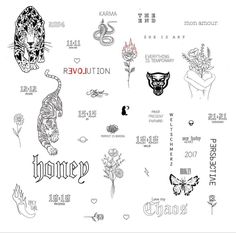 an image of some tattoos on a white background