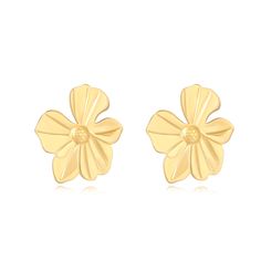 PRICES MAY VARY. Inspired flower design: Women's Gold Studs Earrings incorporate flower elements, symbolizing vitality and beauty. The meticulous carving and golden luster of each petal show elegance and vitality, so that you can radiate charm on any occasion. comfortable to wear: The gold flower earring post is made of 925 silver, which is hypoallergenic, ensuring that this flower earring for women is skin friendly and you do not need to worry about allergies, giving you a comfortable wearing e Big Gold Earrings, Flower Elements, Gold Flower Earrings, Big Floral, Flower Earring, Earring Post, Sterling Jewelry, Studs Earrings, Gold Flower