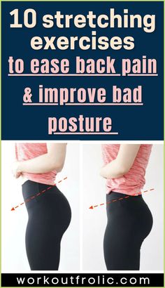 Learn techniques to reduce stress levels. Lower Back Pain Stretches, Back Pain Stretches, Mid Back Pain, Back Posture, Fix Your Posture, Middle Back Pain, Back Stretches For Pain, Stretch Routine, Pelvic Tilt