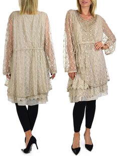 Women Plus Size 2 Piece Vintage Bohemian Lace Tunic Blouse - Etsy Fall Wedding Lace Top, Elegant Lace Top For Layering, Elegant Beige Lace Top For Fall, Tunic Vest, Vest Set, Lace Tunic, Women Plus Size, Tunic Blouse, Vintage Bohemian