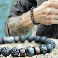 Style with Meaning. As we each live busy lives, its nice to have a reminder of what truly matters. With each bracelet having a volcanic stone in the middle, its a great way to reflect on your love for nature and the balance and freedom it offers us. The perfect accesory for your next adventure or night out on the town. We promise youre gonna love it, or get your money back no questions asked! Features: Easy hook Volcanic Stone in Center One size fits most Shipping: FREE! Please allow 2-3 weeks f Yoga Bracelet Beads, Tibetan Bracelet, Buddha Bracelets, Lava Stone Bracelet, Lava Bracelet, Volcanic Stone, Lava Beads, 50 Style, Natural Stone Bracelets