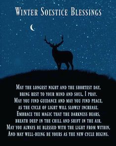 a deer standing on top of a hill under a night sky