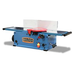 1.3 hp motor spins the blade at 12, 000 rpm.. Runs on 110-volt single-phase power, so it will work almost anywhere.. Tried and true wedge bed design is durable and simple to use.. Baileigh Industrial 15 Amps 16-in Wide Bench Jointer in Blue | 1020165 Blue Bench, Dust Collection System, Aluminum Table, Iron Table, Dust Collection, Table Sizes, Table Saw, Tried And True, Tungsten Carbide