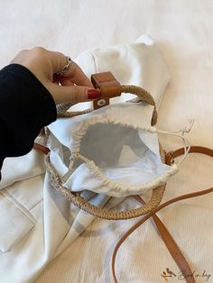 BirdinBag - Chic Mini Fashion Handbag - Summer Straw Woven Beach Bag