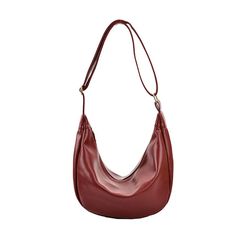 SPECIFICATIONSBrand Name: NoEnName_NullHandbags Type: Shoulder BagsMain Material: PULining Material: POLYESTERShape: Half MoonPlace Of Origin: HE BEI ProvincePlace Of Origin: HE BEI ?ProvinceOrigin: Mainland ChinaCN: HebeiHardness: SOFTPattern Type: SolidInterior: Cell Phone PocketDecoration: noneExterior: noneOccasion: VersatileClosure Type: zipperGender: WOMENStyle: CasualModel Number: ANumber of Handles/Straps: Single Casual Burgundy Rectangular Shoulder Bag, Large Capacity Brown Baguette Bag For Travel, Burgundy Handheld Travel Bag, Burgundy Handheld Shoulder Bag With Large Capacity, Travel-ready Burgundy Hobo Bag With Zipper Closure, Handheld Burgundy Shoulder Bag For Travel, Burgundy Shoulder Bag For Daily Use, Large Capacity Burgundy Satchel Shoulder Bag, Large Capacity Burgundy Shoulder Bag For Travel