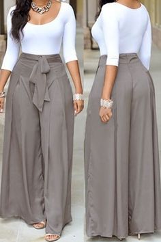 Pantalón Dress Pants Outfits, Wide Legged Pants, Afrikaanse Mode, Wedding Hijab, Classy Dress Outfits, Wedding Summer, African Print Fashion Dresses, African Clothing Styles, Classy Casual Outfits