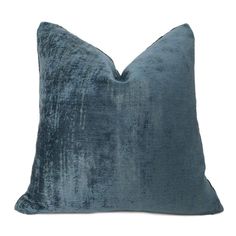 Marsden Two Tone Blue Distressed Chenille Texture Pillow Cover - Aloriam Texture Pillow, Blue Throw Pillow, Grey Lounge, Blue Pillow Covers, Contemporary Pillows, Earthy Color Palette, Blue Texture, Pillow Texture, Blue Throw Pillows