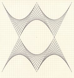 an image of two intersecting lines in the shape of a star, with one point at the