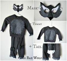 the instructions to make an animal costume for a child