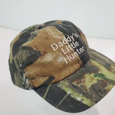 Jordan Lee Original Toddler Daddy's Little Hunter Camouflage Hat Snap-back Vintage FREE  RETURN    see rules FREE SHIPPING Vintage Jordan Lee Original Boys Daddy's little hunter camouflage hat snap-back Camo Size: Adjustable Toddler's / Hat Circumference inside is 18.5 inches. Cotton Blend By Jordan Lee Condition: Very Good Pre Owned Condition, No Stains, No Tears. CLEAN. Please See Photos For FULL Disclosure. Shipping: We do our best every day, to ship all orders within 24 hours, at times the s Hat For Kids, Camouflage Hat, Full Disclosure, Toddler Hat, Hats Snapback, Snap Backs, Camouflage, Camo, Baseball Hats