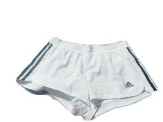 Adidas Aeroready Womens White & Black Shorts! Medium 34x3. White Adidas Workout Shorts, White Adidas Athletic Shorts, White Cotton Adidas Shorts, Adidas White Athletic Shorts With Moisture-wicking, Adidas White Bottoms With Built-in Shorts, Jogging Shorts, Adidas Tracksuit, Adidas Vintage, Adidas Shorts