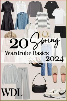 Discover 20 Spring Wardrobe Basics for 2024 for women over 40. These wardrobe essentials will help you create outfits for any occasion. Get your wardrobe ready for spring 2024 and follow for styling tips for women over 40. Wardrobe Basics For Women, Mom Fashion, Build A Wardrobe, Tips For Women, Gen Z, Create Outfits