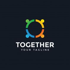 the logo for together your tagline is designed to look like two people holding hands