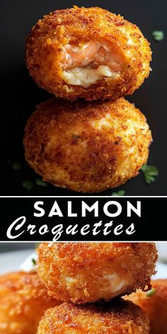 🍴Make dinner special with these Homemade Salmon Croquettes! Easy to whip up and full of delicious flavor, they’re perfect for kids and adults alike. Serve with a fresh salad or mashed potatoes for a complete meal 🌟. Don’t forget to save this recipe for later! 🐟💛 #EasyDinner #FamilyMeals #SeafoodLovers #CrispyCroquettes