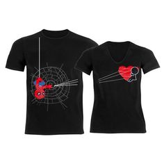 Tender Couple, Spiderman Couple, You Are My Superhero, Avengers Shirt, Spiderman Gifts, Cute Couple Shirts, Spiderman Shirt, Couples Shirts