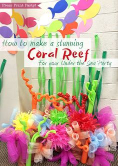 an image of a coral reef party decoration